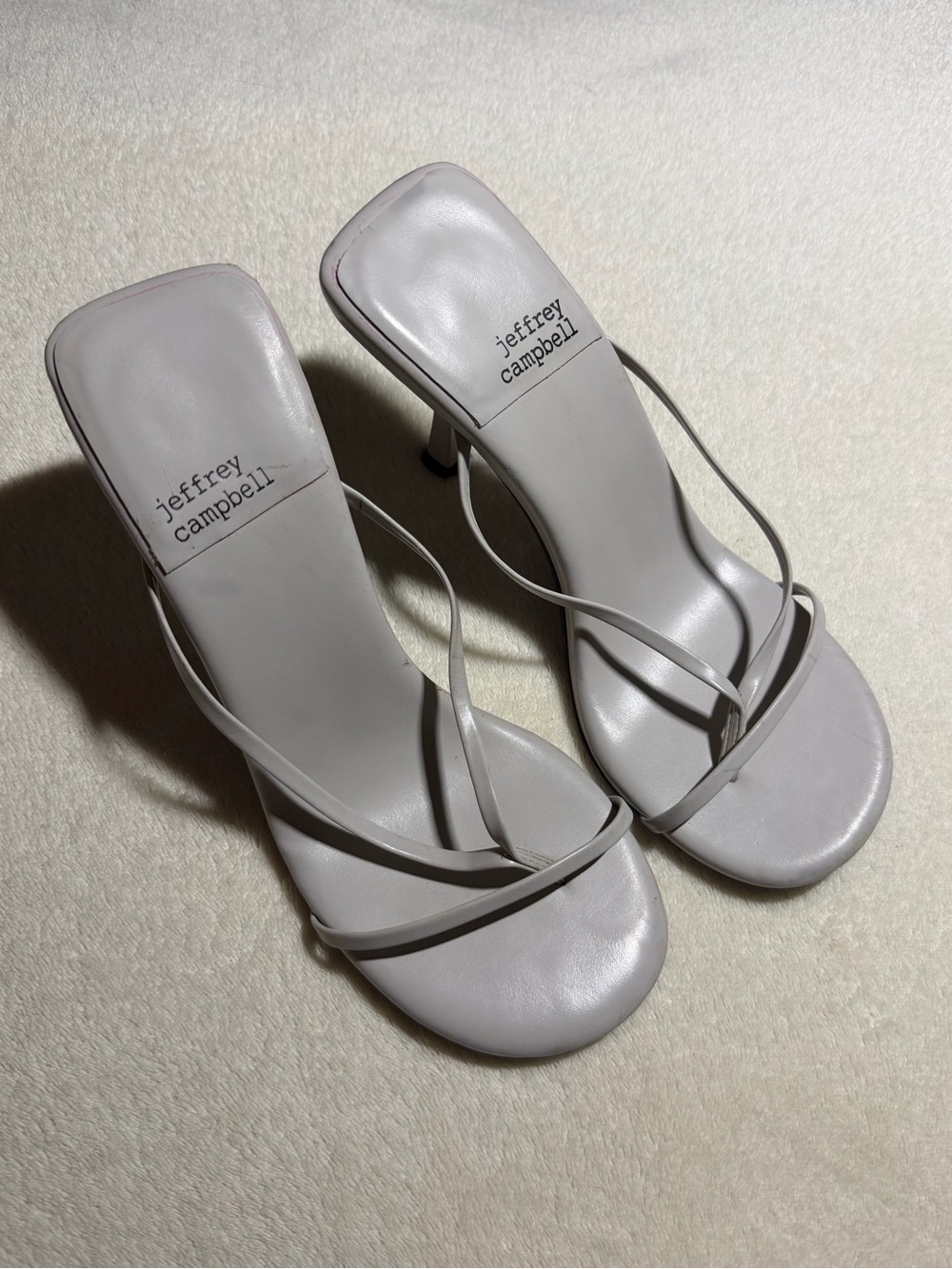 Jeffrey Campbell Murals - 2 Mule Light Grey Heel Sandal - Picture 4 of 7